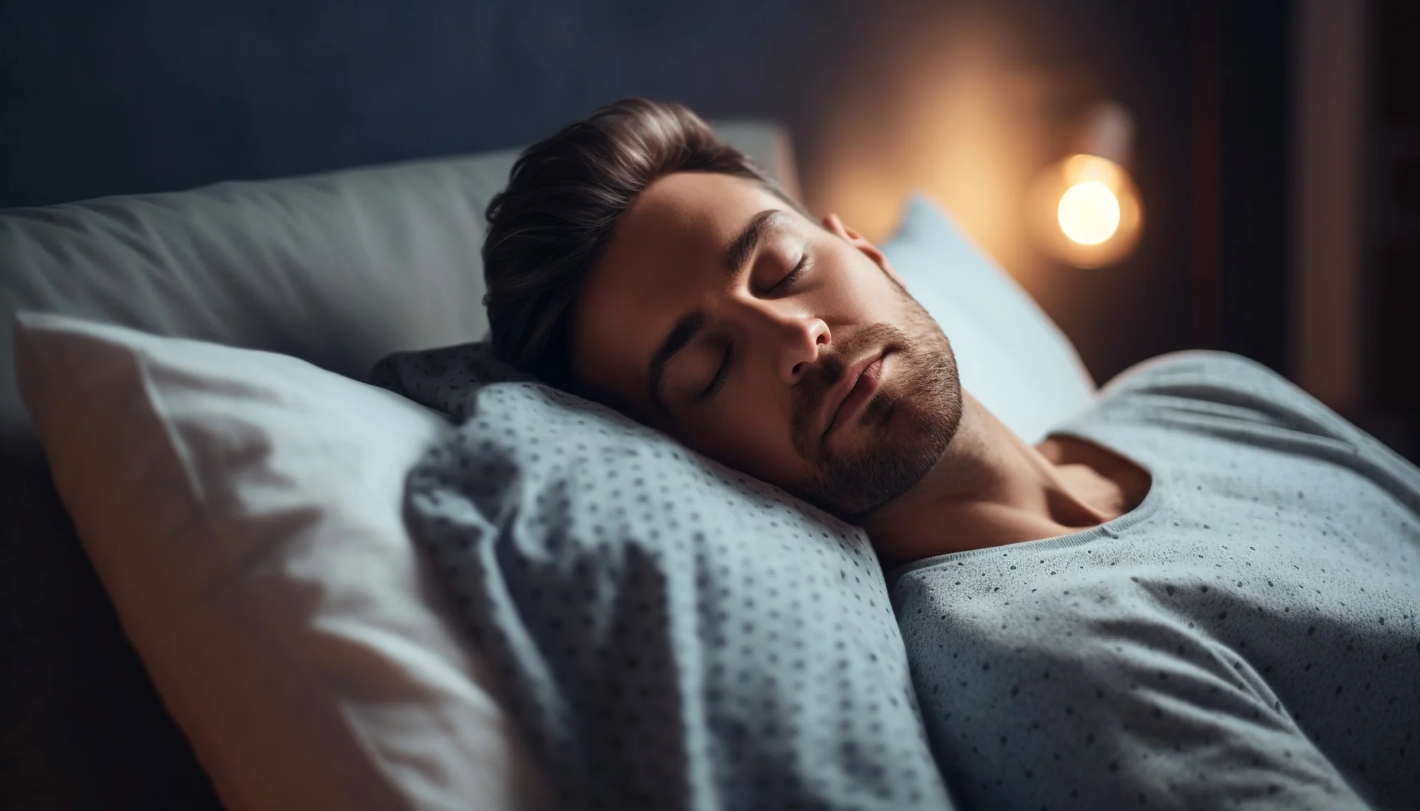 Hombre durmiendo con inclinación